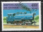 Stamps Guinea -  Locomotive 0-6-0 Baldwin Locomotive Works