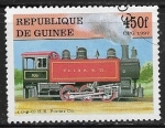 Stamps : Africa : Guinea :  Locomotive 0-6-0