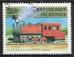 Stamps : Africa : Guinea :  Locomotive 0-6-0 American Locomotive Company