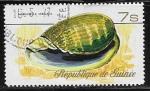 Sellos de Africa - Guinea -  Moluscos - Striped Marginella (Marginella strigata)