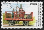 Stamps Guinea -  Locomotoras - Tom Thumb (1829)