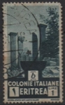 Stamps Eritrea -  Templo en Ruinas