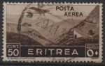 Stamps Eritrea -  Aviones sobre montañas Pass