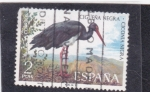 Stamps Spain -  cigueña  negra(47)