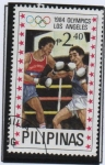 Stamps Philippines -  Juegos Olímpicos d' Verano (Los Ángeles): Boxeo