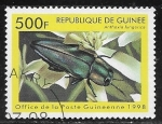 Sellos de Africa - Guinea -  Metallic Wood Boring Beetle (Anthaxia hungarica)