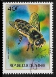 Sellos del Mundo : Africa : Guinea : Honey Bee (Apis mellifica)