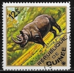 Sellos de Africa - Guinea -  Black Rhinoceros (Diceros bicornis)