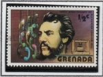 Stamps Grenada -  A.G. Bell y telefonos modernos