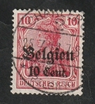 Stamps : Europe : Belgium :  14 - Ocupación alemana