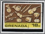 Sellos de America - Granada -  Instrumentos Musicales