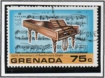 Stamps : America : Grenada :  Piano y partitura