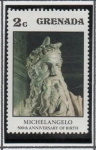 Stamps : America : Grenada :  Michelangelo:  Moisés