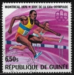 Sellos del Mundo : Africa : Guinea : Juegos Olimpicos de Verano 1976 - Montreal - Salto de Vallas