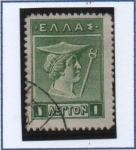 Stamps Greece -  Hermes, d' Vieja moneda Cretense