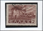 Stamps Greece -  Molinos sobre Mykonos