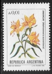 Stamps Argentina -  Flores - Amancay 