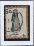 Stamps Greece -  Trajes Regionales: Megara