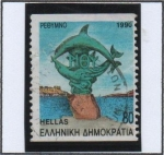 Stamps : Europe : Greece :  Rethymnon, Escultura en el Puerto