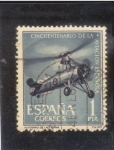 Stamps : Europe : Spain :  Autogiro de la Cierva(47)