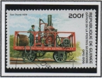 Stamps Guinea -  Locomotoras: Tom Thumb (1829)