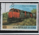 Sellos de Africa - Guinea -  Locomotoras: CN Gp40 2w