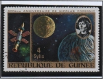 Stamps : Africa : Guinea :  Copernico: Tierra Luna y Nave espacial