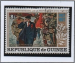 Stamps Guinea -  Lenin en el primer desfile en l' plaza Rojal