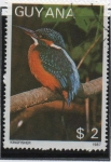 Stamps Guyana -  Pajaros: 	Martín pescador