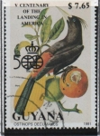 Stamps Guyana -  Pajaros: 	Cacique crestado