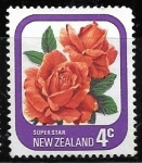 Sellos de Oceania - Nueva Zelanda -  Flores - Super Star