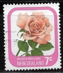 Sellos de Oceania - Nueva Zelanda -  Flores - Michele Meilland