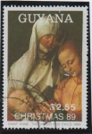 Sellos de America - Guyana -  Señora y niño