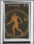 Stamps Guyana -  Juegos Olímpicos d' Seúl: Saltos