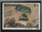 Sellos de America - Guyana -  Testu-Brissy Balloon 1798