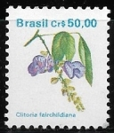 Sellos de America - Brasil -  Flora Brasilera = Clitoria fairchildiana