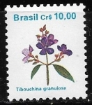 Sellos de America - Brasil -  Flora Brasilera = Tibouchina granulosa