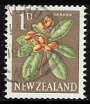 Sellos de Oceania - Nueva Zelanda -  Flores Karaka 