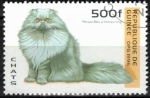 Stamps : Africa : Guinea :  Gato Persa azul.