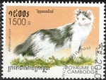 Sellos del Mundo : Asia : Camboya : Gato, Rizo americano.