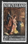 Sellos de Oceania - Nueva Zelanda -  Navidad 1969 - Nacimiento de Cristo por Federico Fiori