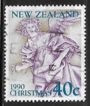 Sellos del Mundo : Oceania : Nueva_Zelanda : Navidad 1990 - Angel