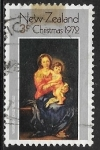 Stamps New Zealand -  Navidad 1972 - Madonna y Niño por Murillo