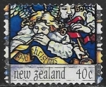 Stamps New Zealand -  Navidad 1996 - Ángeles con trompetas 