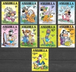 Stamps : America : Anguila :  Anguila 432-440 (completa.edición.) nuevo con goma original 1981 semana santa: walt-disney-personaje