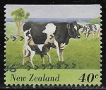 Stamps New Zealand -  Cow (Bos primigenius taurus)