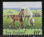 Stamps New Zealand -  (Equus ferus caballus)