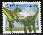 Sellos del Mundo : Oceania : Nueva_Zelanda : Carnosaur and Sauropod