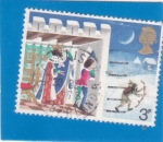 Stamps United Kingdom -  El villancico 