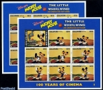 Stamps : Asia : Maldives :  Centenario del cine Mickey Mouse 2 hojitas